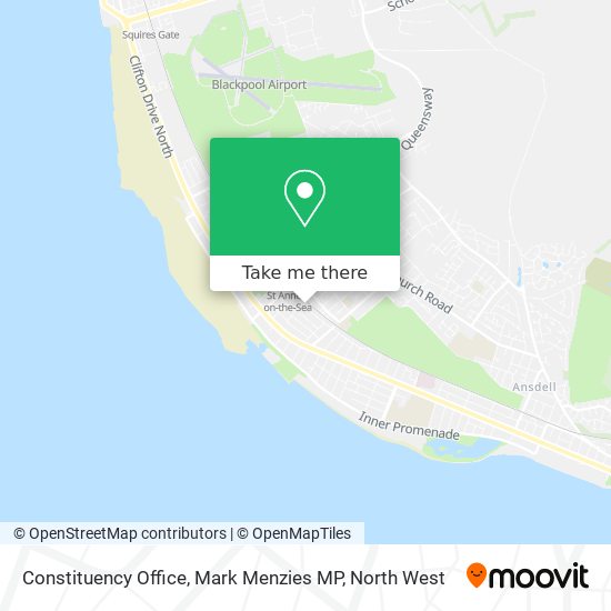 Constituency Office, Mark Menzies MP map