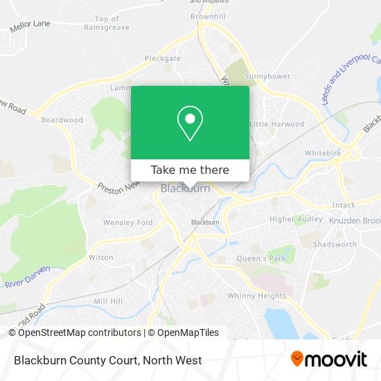 Blackburn County Court map