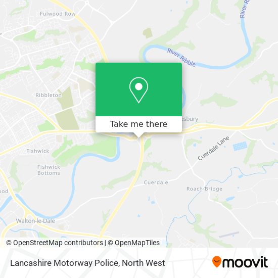 Lancashire Motorway Police map