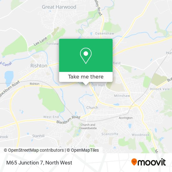 M65 Junction 7 map