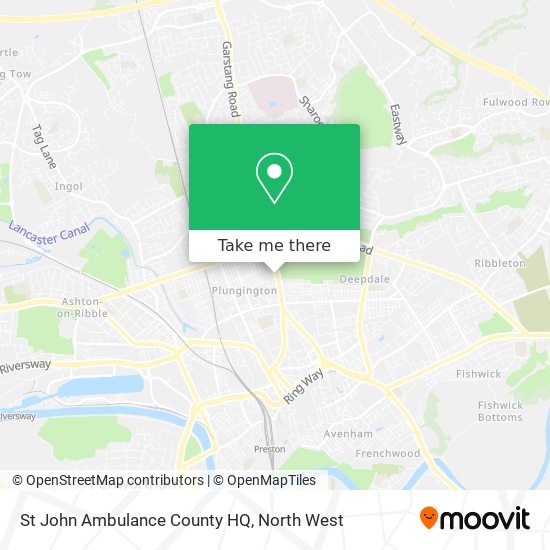 St John Ambulance County HQ map