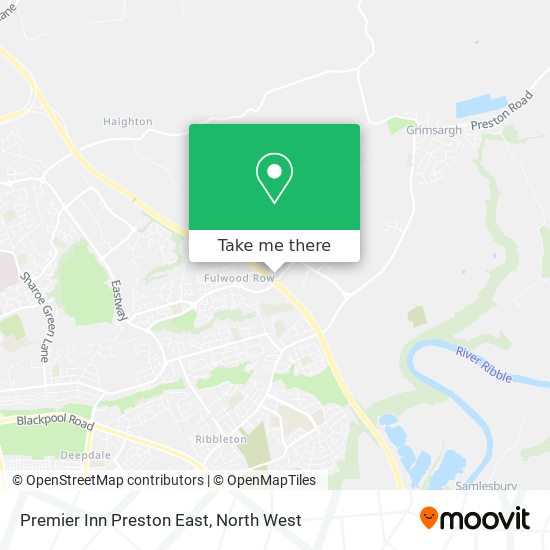 Premier Inn Preston East map