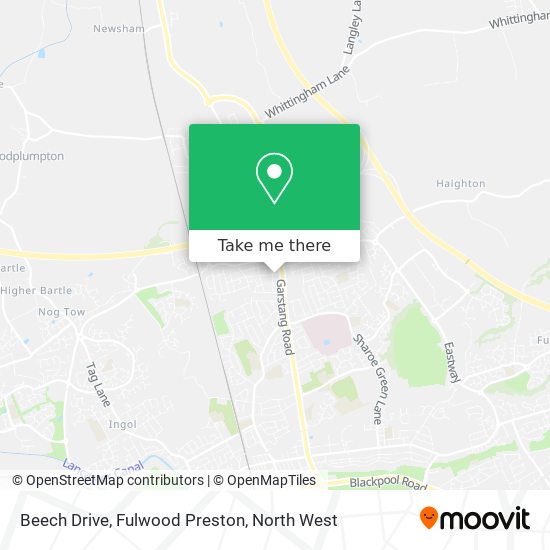 Beech Drive, Fulwood Preston map