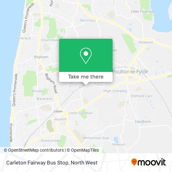 Carleton Fairway Bus Stop map