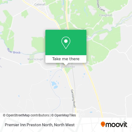 Premier Inn Preston North map