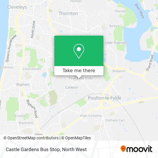 Castle Gardens Bus Stop map