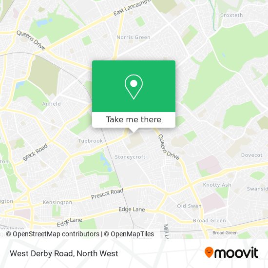 West Derby Road map