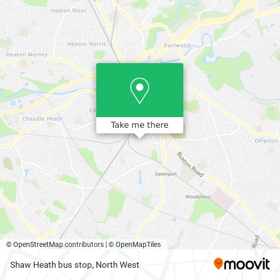 Shaw Heath bus stop map