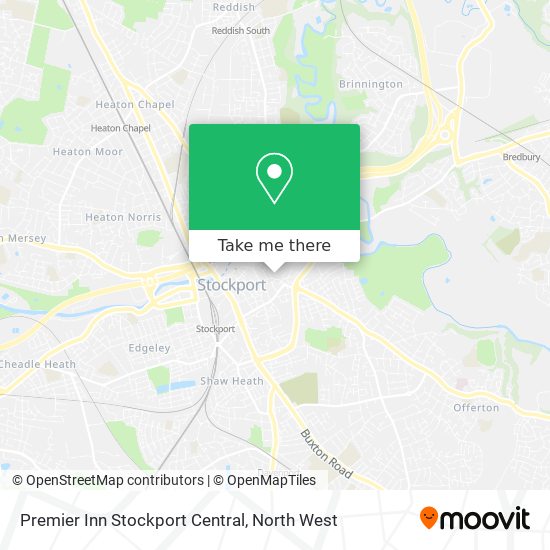 Premier Inn Stockport Central map