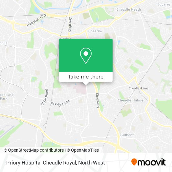 Priory Hospital Cheadle Royal map