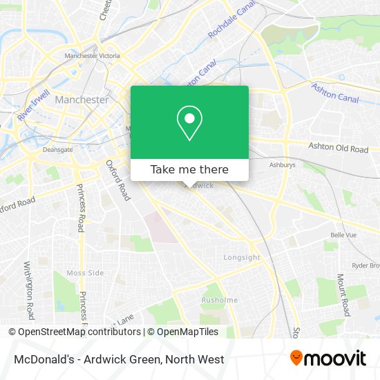 McDonald's - Ardwick Green map