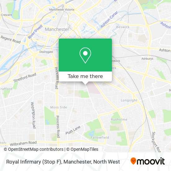 Royal Infirmary (Stop F), Manchester map