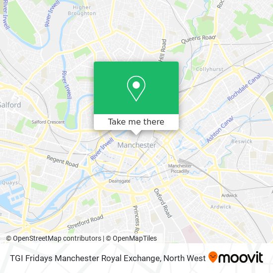 TGI Fridays Manchester Royal Exchange map