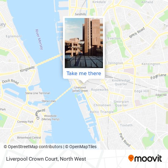 Liverpool Crown Court map