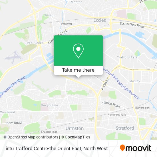intu Trafford Centre-the Orient East map