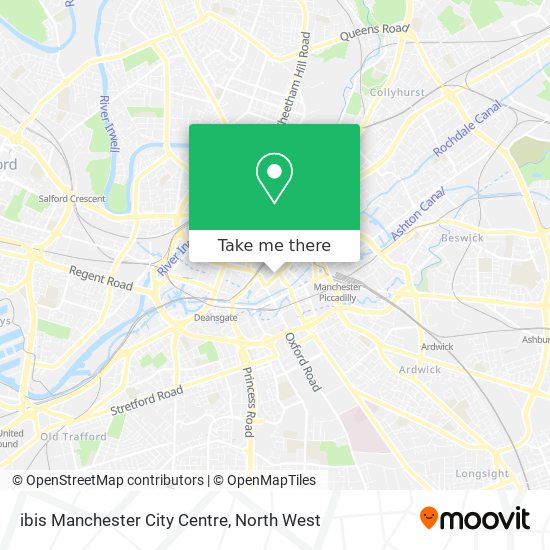 ibis Manchester City Centre map