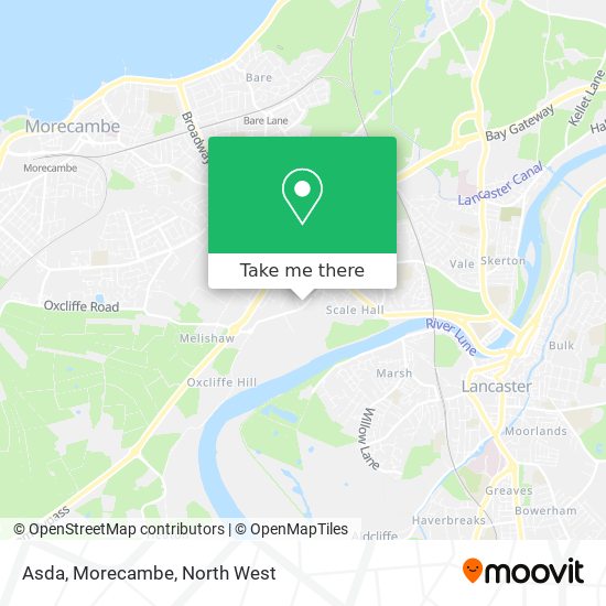 Asda, Morecambe map