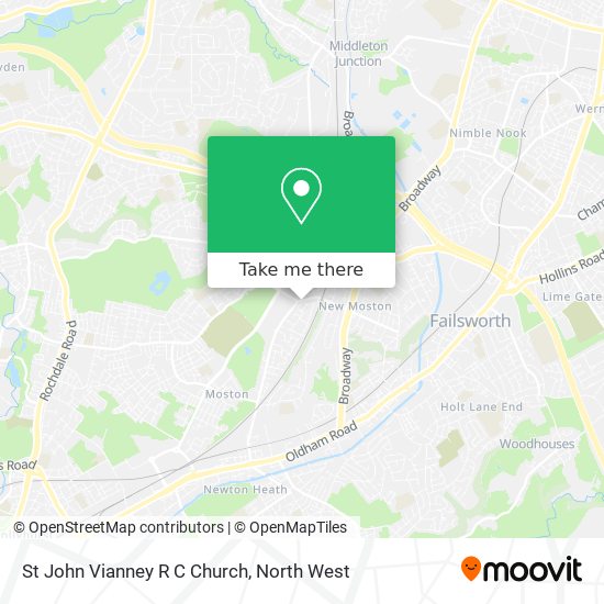 St John Vianney R C Church map