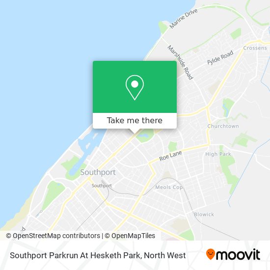 Southport Parkrun At Hesketh Park map