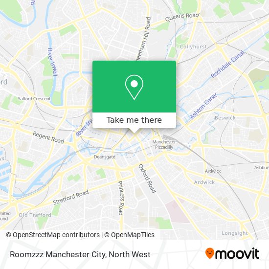 Roomzzz Manchester City map