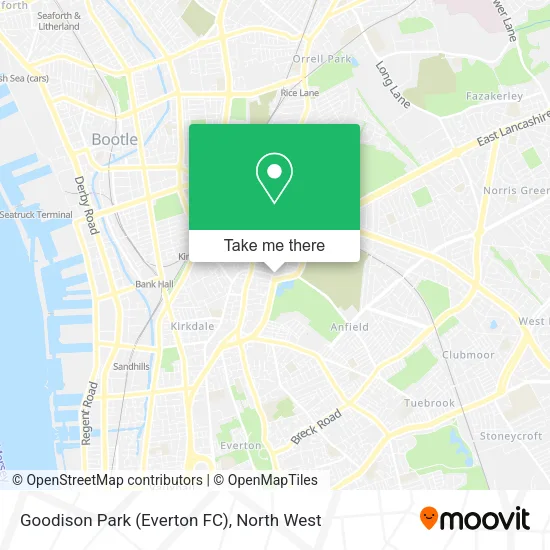 Goodison Park (Everton FC) map