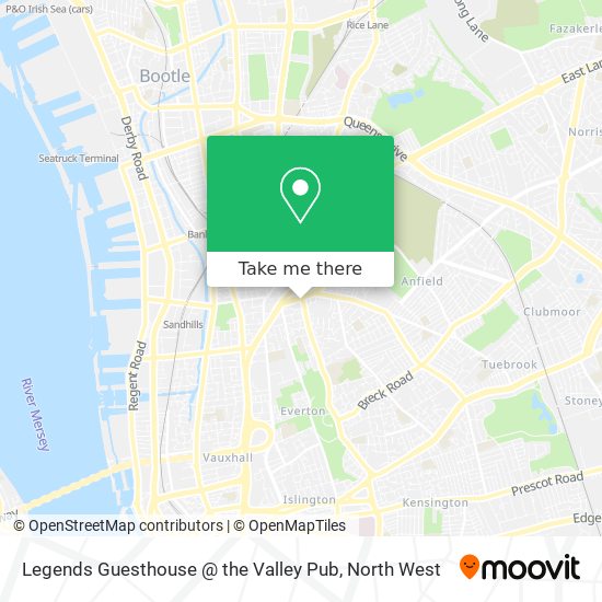 Legends Guesthouse @ the Valley Pub map