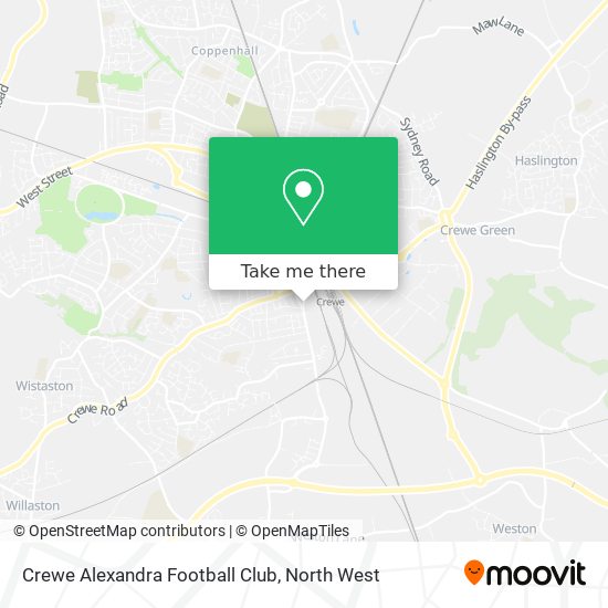 Crewe Alexandra Football Club map