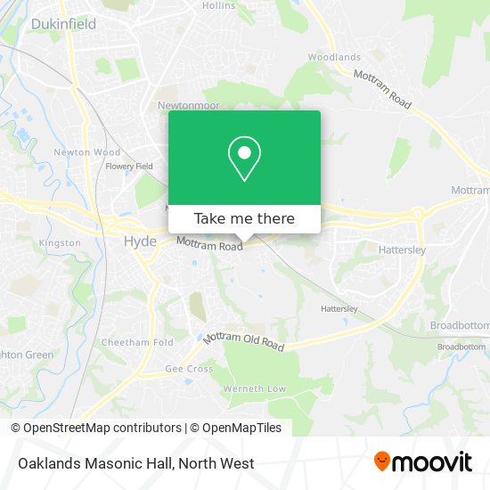 Oaklands Masonic Hall map