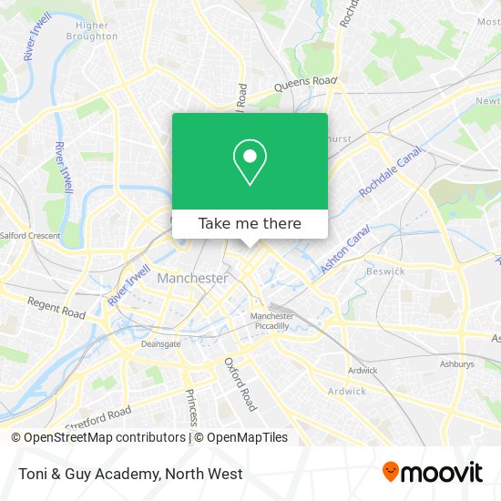 Toni & Guy Academy map