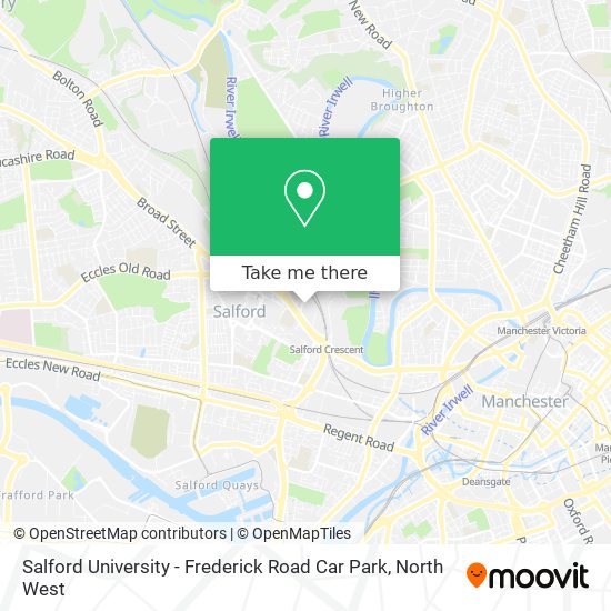 Salford University - Frederick Road Car Park map