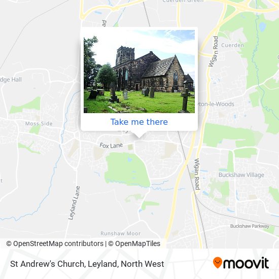St Andrew's Church, Leyland map