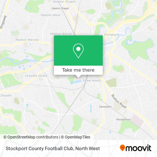 Stockport County Football Club map