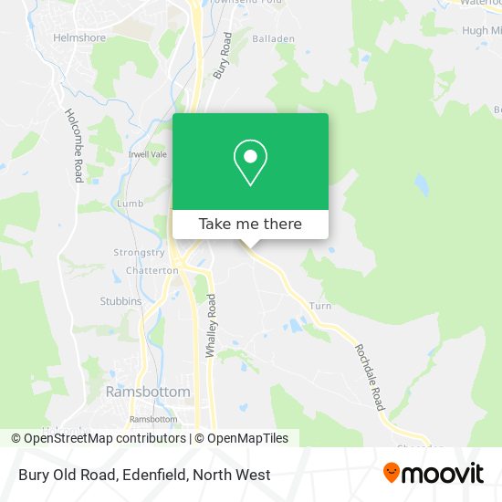 Bury Old Road, Edenfield map
