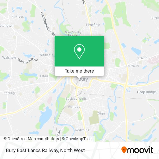Bury East Lancs Railway map