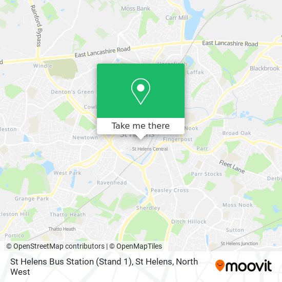 St Helens Bus Station (Stand 1), St Helens map