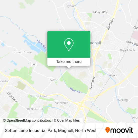 Maghull Map How to Get to Sefton Lane Industrial Park, Maghull by Bus or Train?