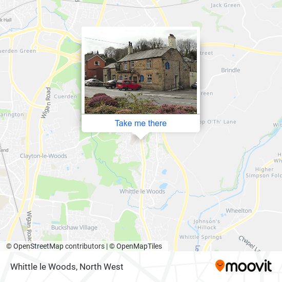 Whittle le Woods map