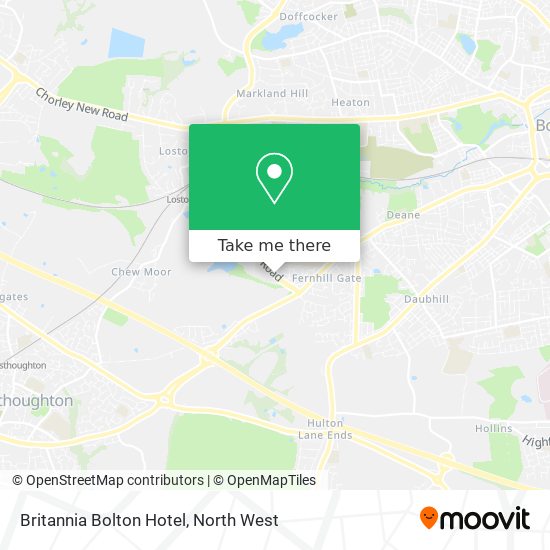 Britannia Bolton Hotel map