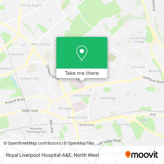 Royal Liverpool Hospital-A&E map