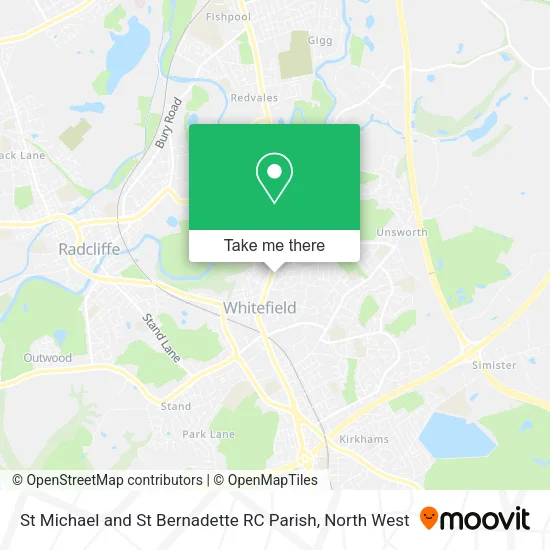 St Michael and St Bernadette RC Parish map