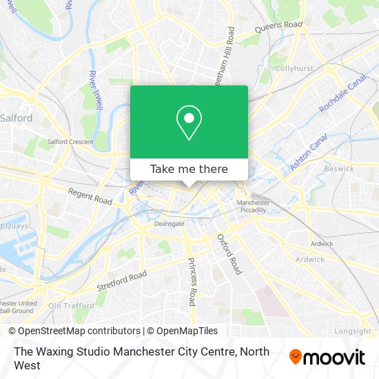 The Waxing Studio Manchester City Centre map