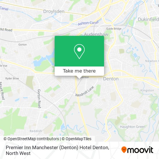 Premier Inn Manchester (Denton) Hotel Denton map