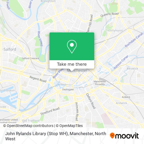 John Rylands Library (Stop WH), Manchester map