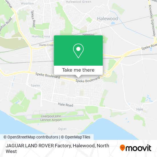 JAGUAR LAND ROVER Factory, Halewood map