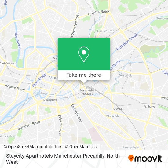 Staycity Aparthotels Manchester Piccadilly map