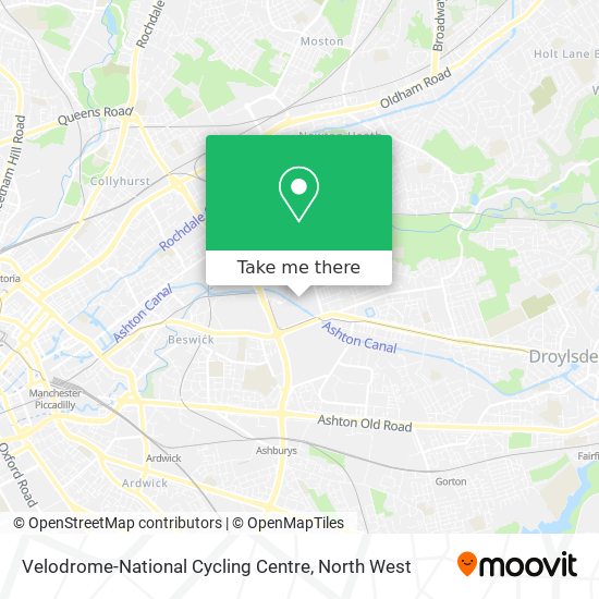 Velodrome-National Cycling Centre map