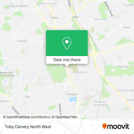 Toby Carvery map