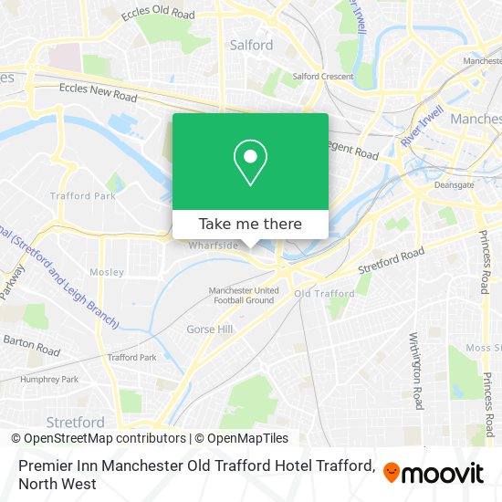 Premier Inn Manchester Old Trafford Hotel Trafford map