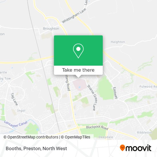 Booths, Preston map