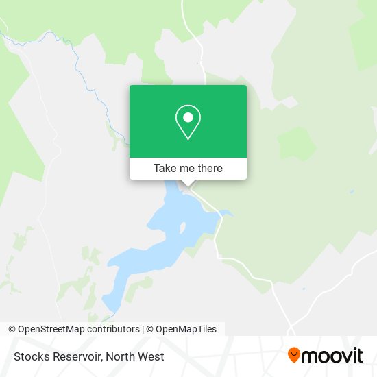 Stocks Reservoir, Slaidburn Clitheroe map